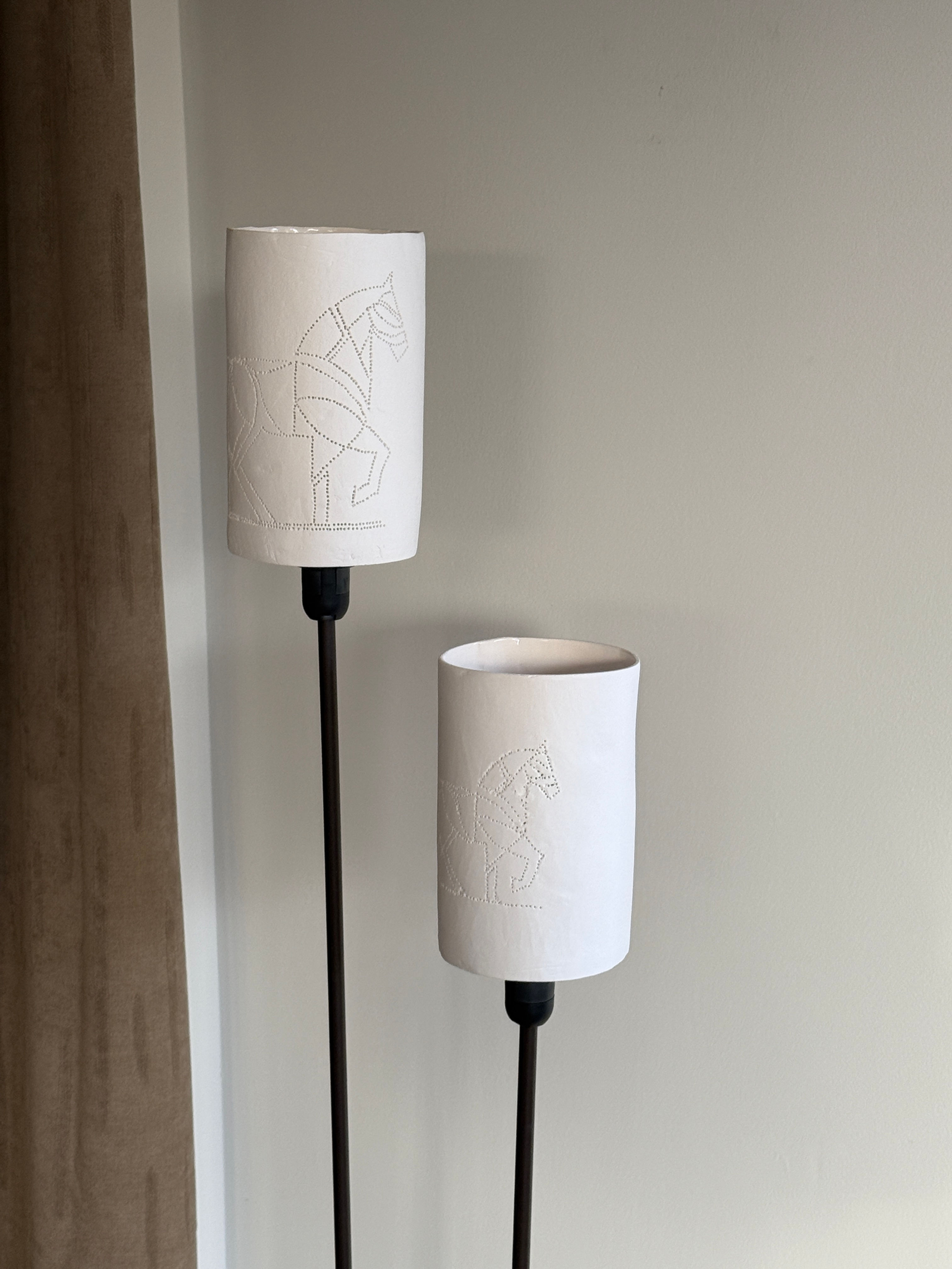 Lampadaire duo I Cheval stylisé