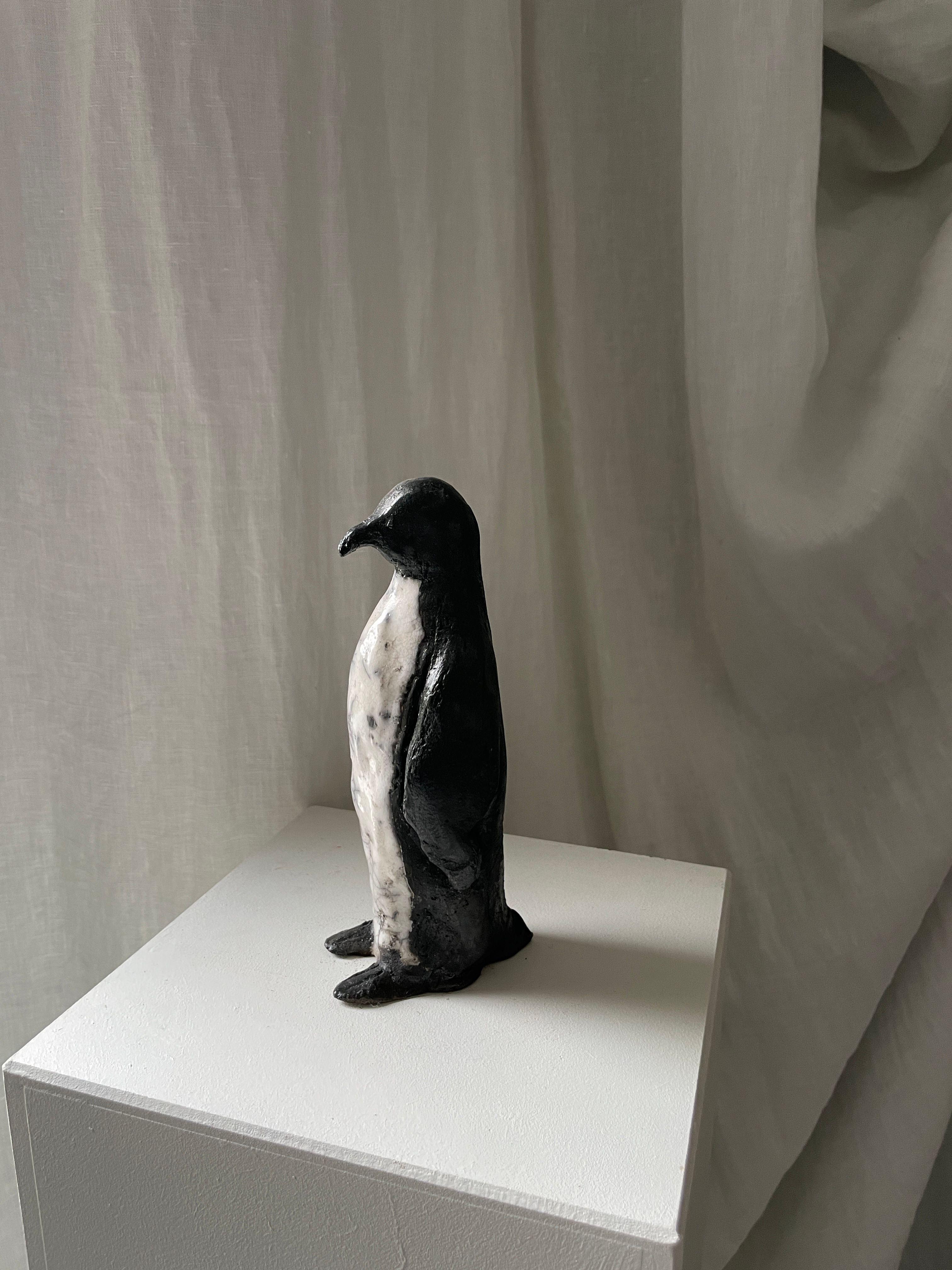 Sculpture Raku I Manchot I Taille M