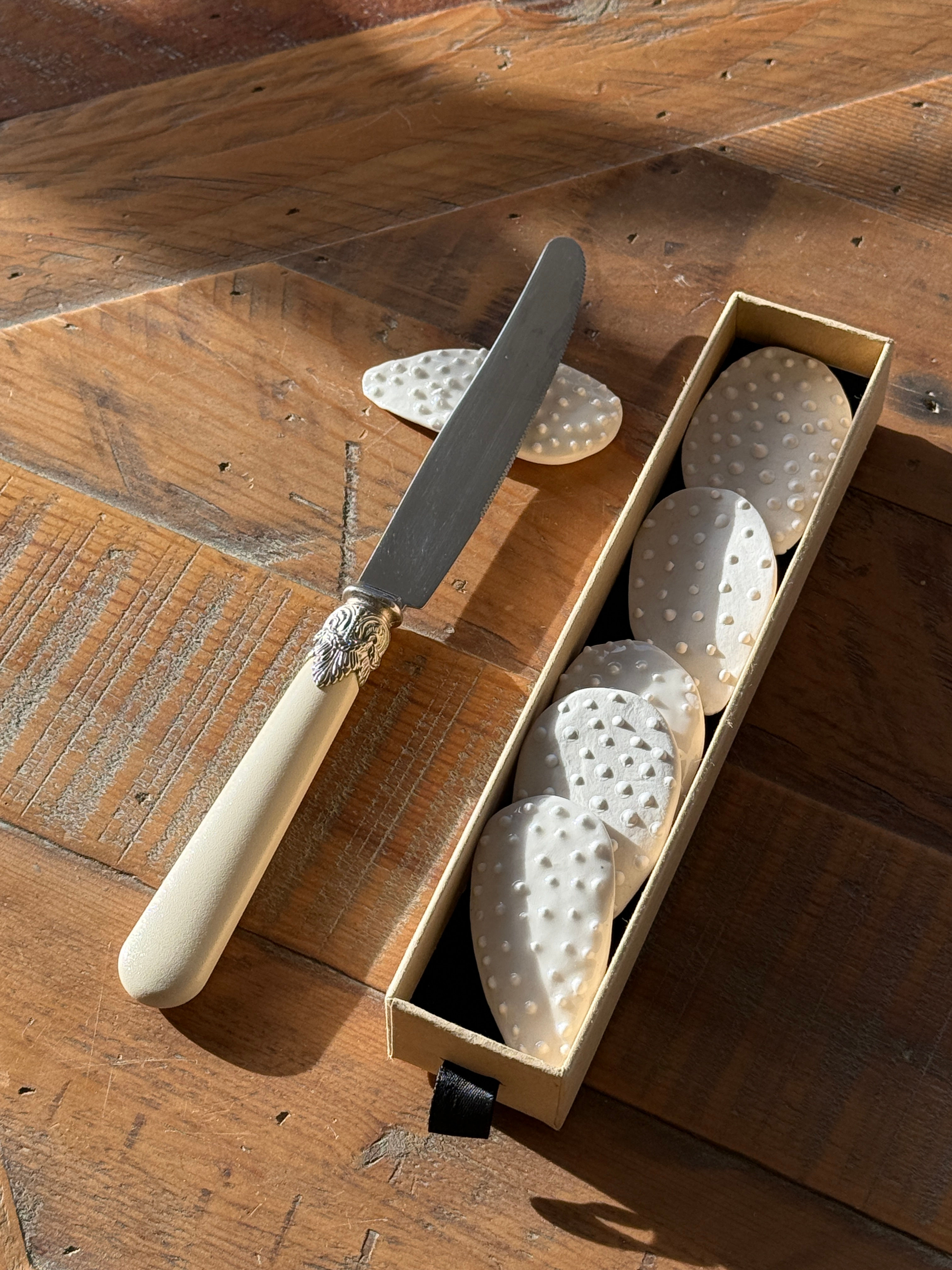 Porte couteau céramique fait main en forme de cactus