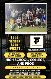 High School/College/Pros Summer Training