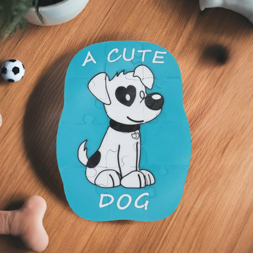 12 Piece 3D Printed Dog Learning Puzzle for Kids | Wacky Wolf Toys