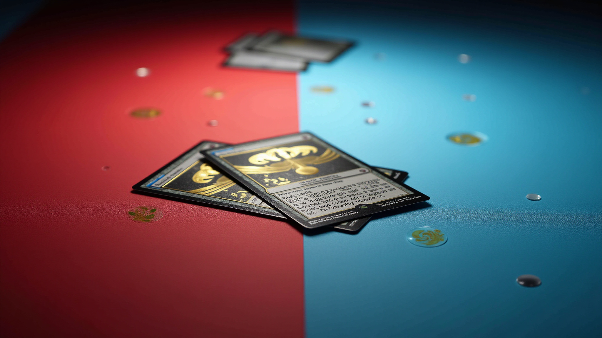 お金とカードゲームをイメージ