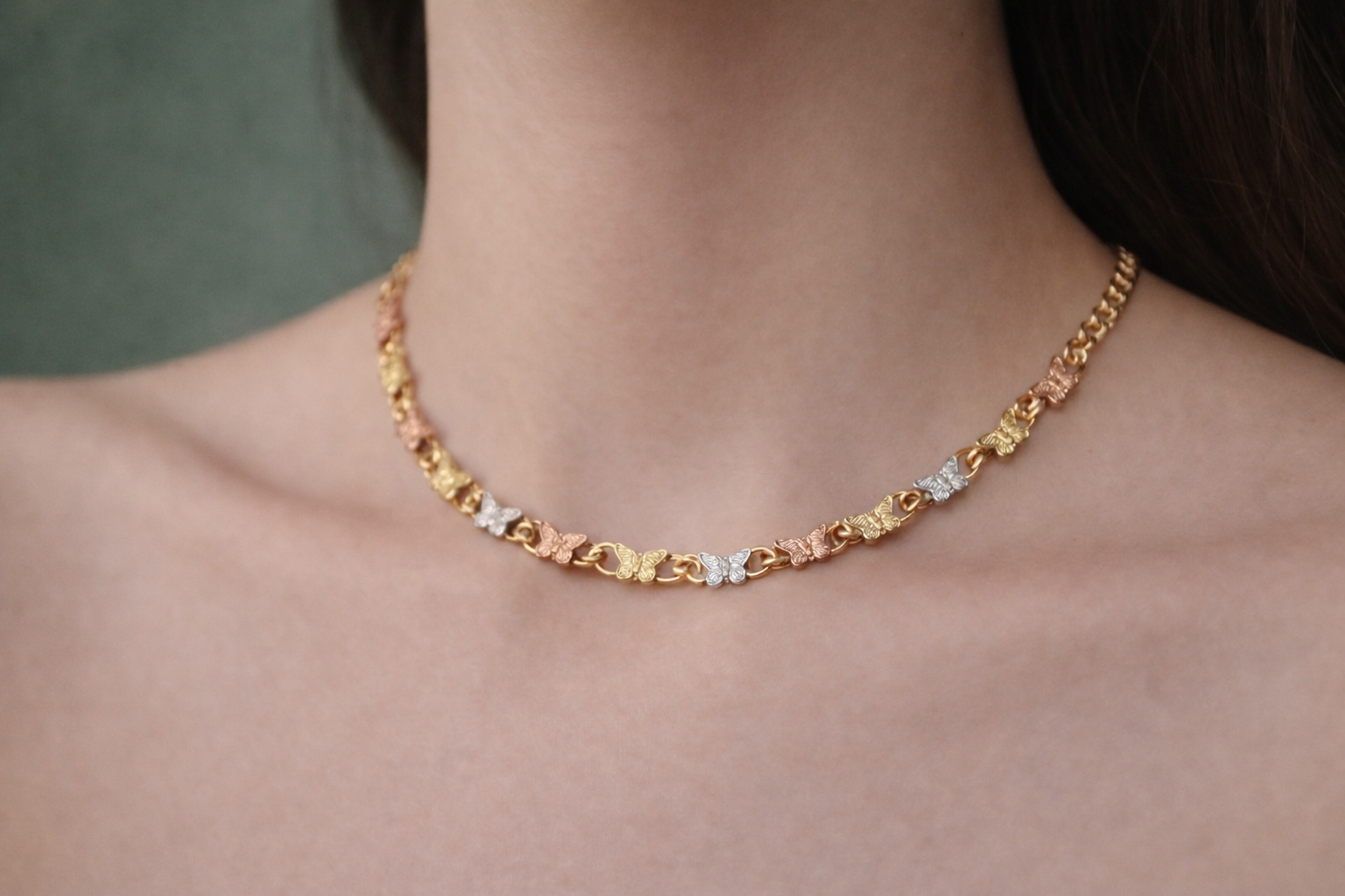 Cadena Mariposas Tres Oros