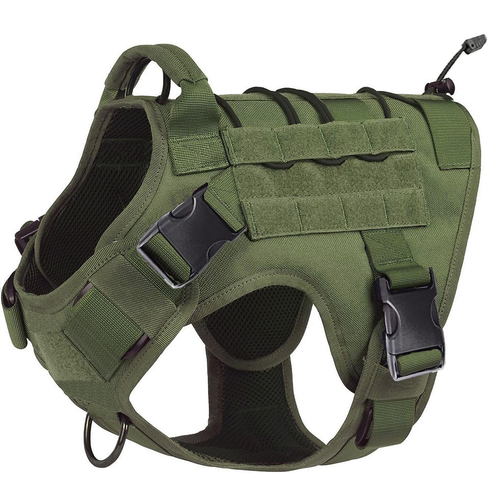 Thumbnail: Tactical Dog Harness with Handle. No-Pull Service Dog Vest with Hook 