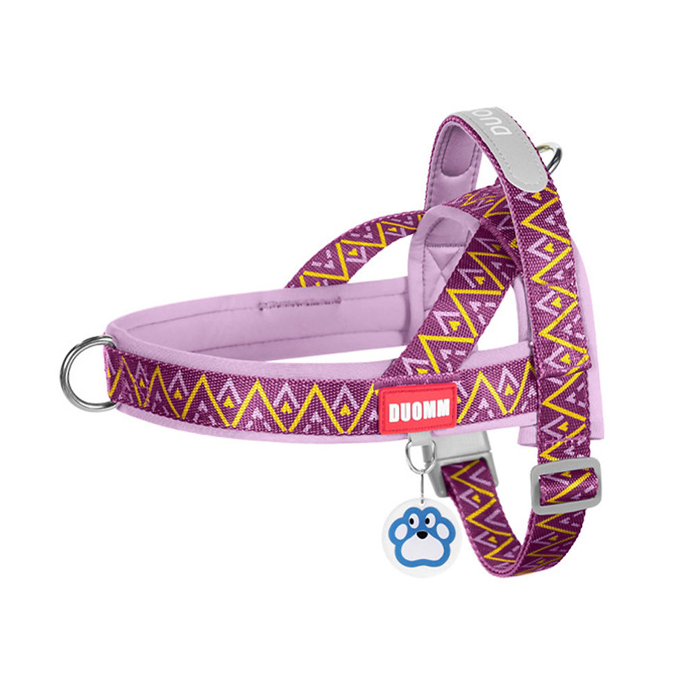 Thumbnail: Herringbone Printed Harness, Soft Adjustable No-pull Padded.