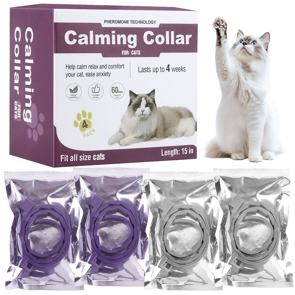 Thumbnail: 4Pcs Cat Calming Collar Cat Pheromone Collar Adjustable Calming Pheromone Collar