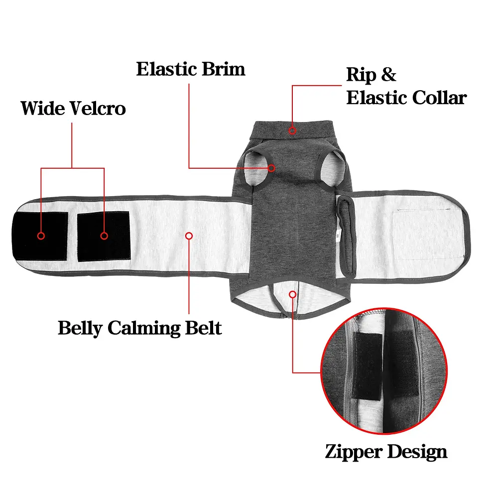 Thumbnail: Anxiety Relief Vest for Dogs & Cats Calming Wrap Custom Logo Factory