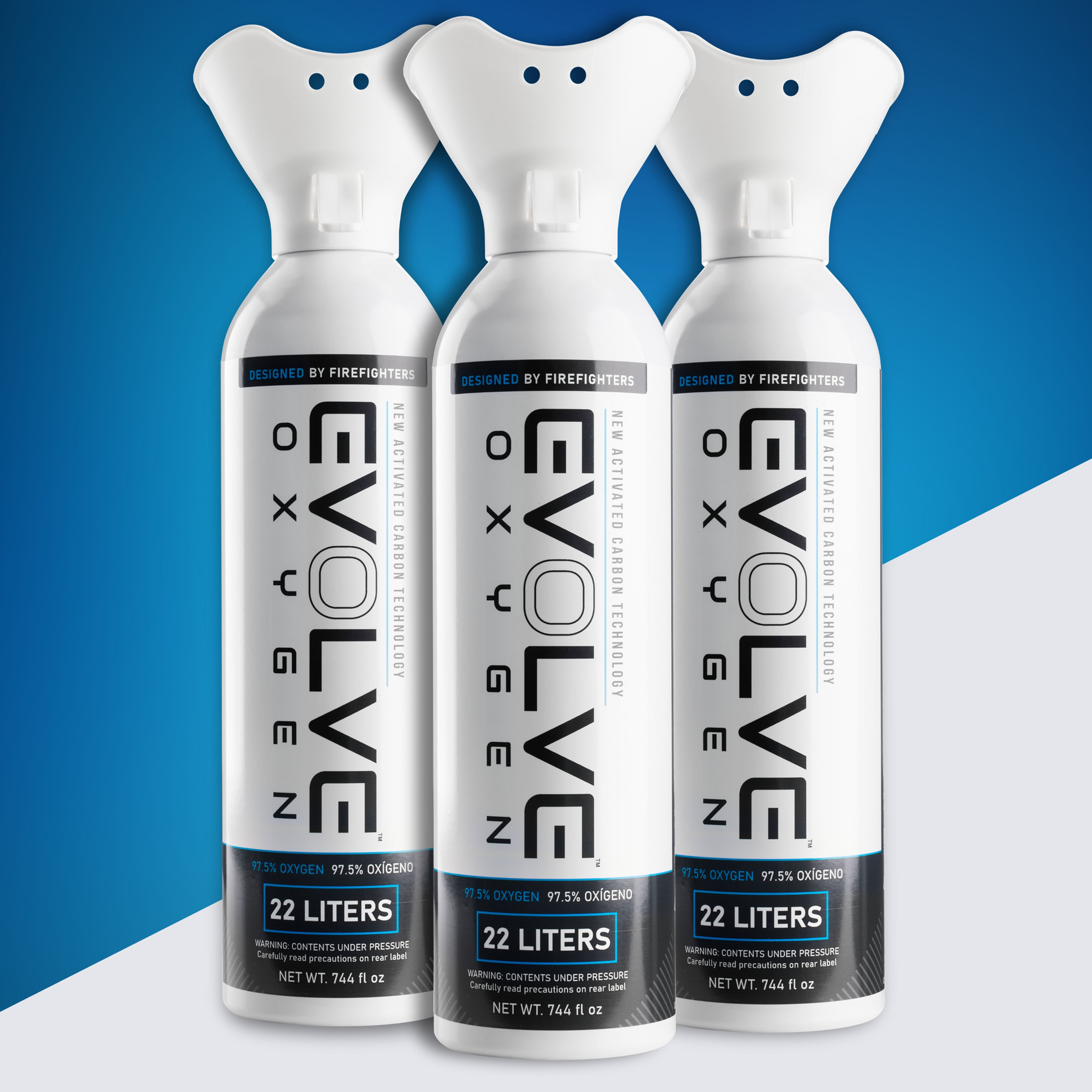 Evolve Oxygen 22 Liter - Inhaler Cup - 3 Pack