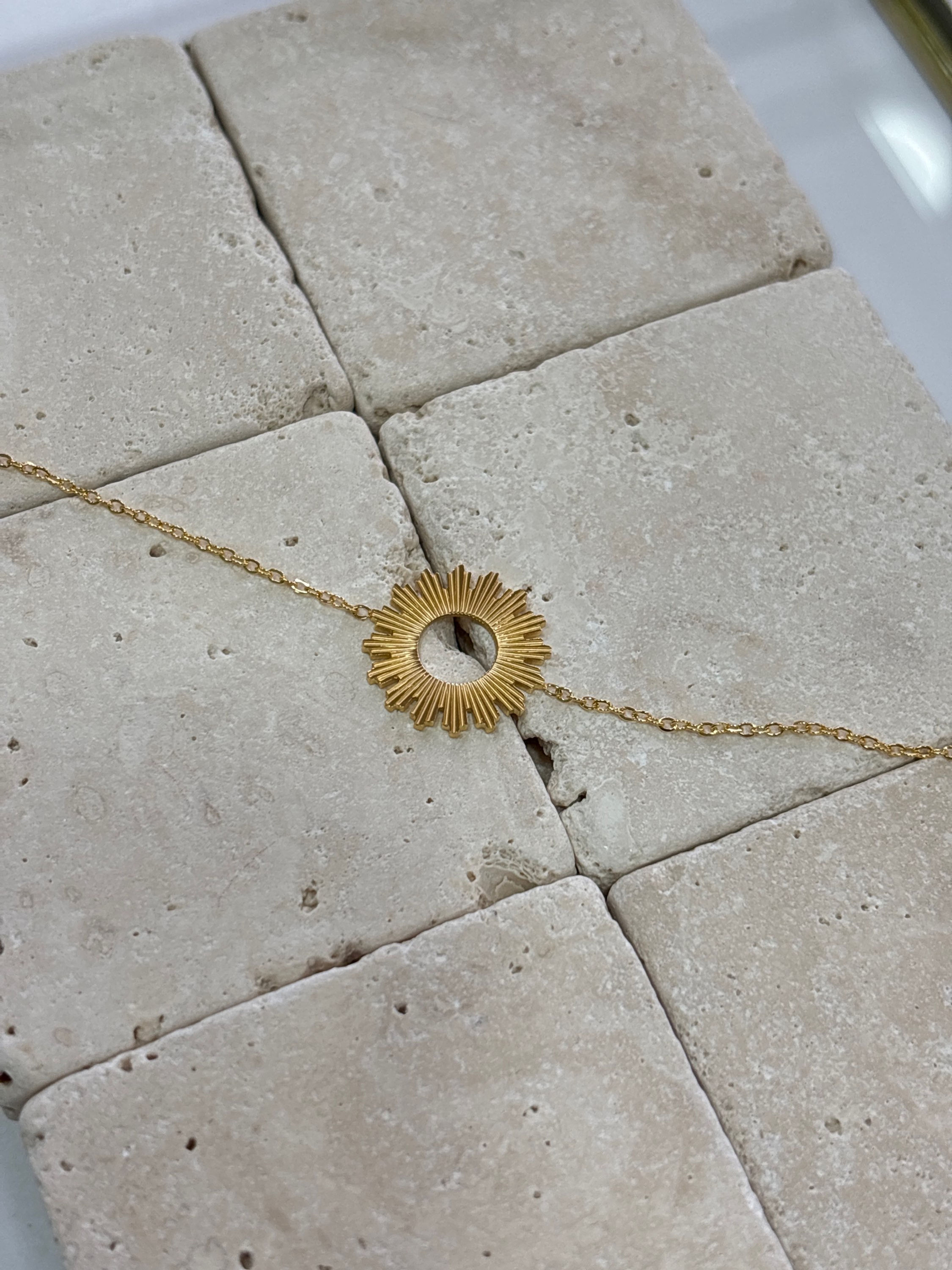 Bracelet soleil doré 