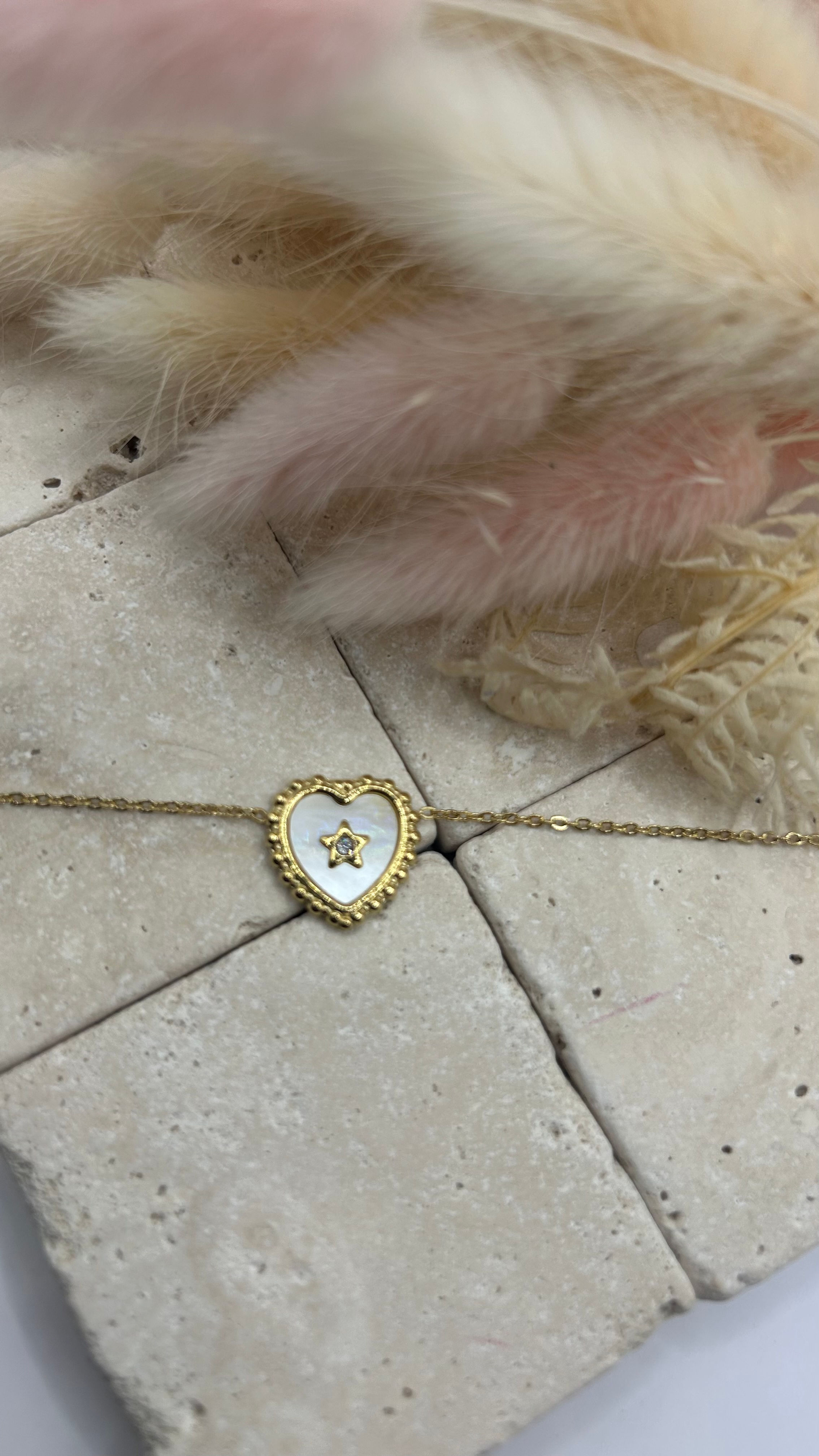 bracelet coeur doré