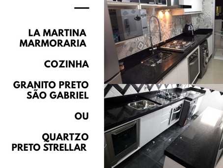 Enquete Cozinha Granito Preto São Gabriel Ou Quartzo Preto Strellar