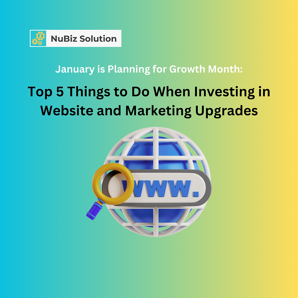 Top 5 Things to Do When Investing in Website and Marketing Upgrades