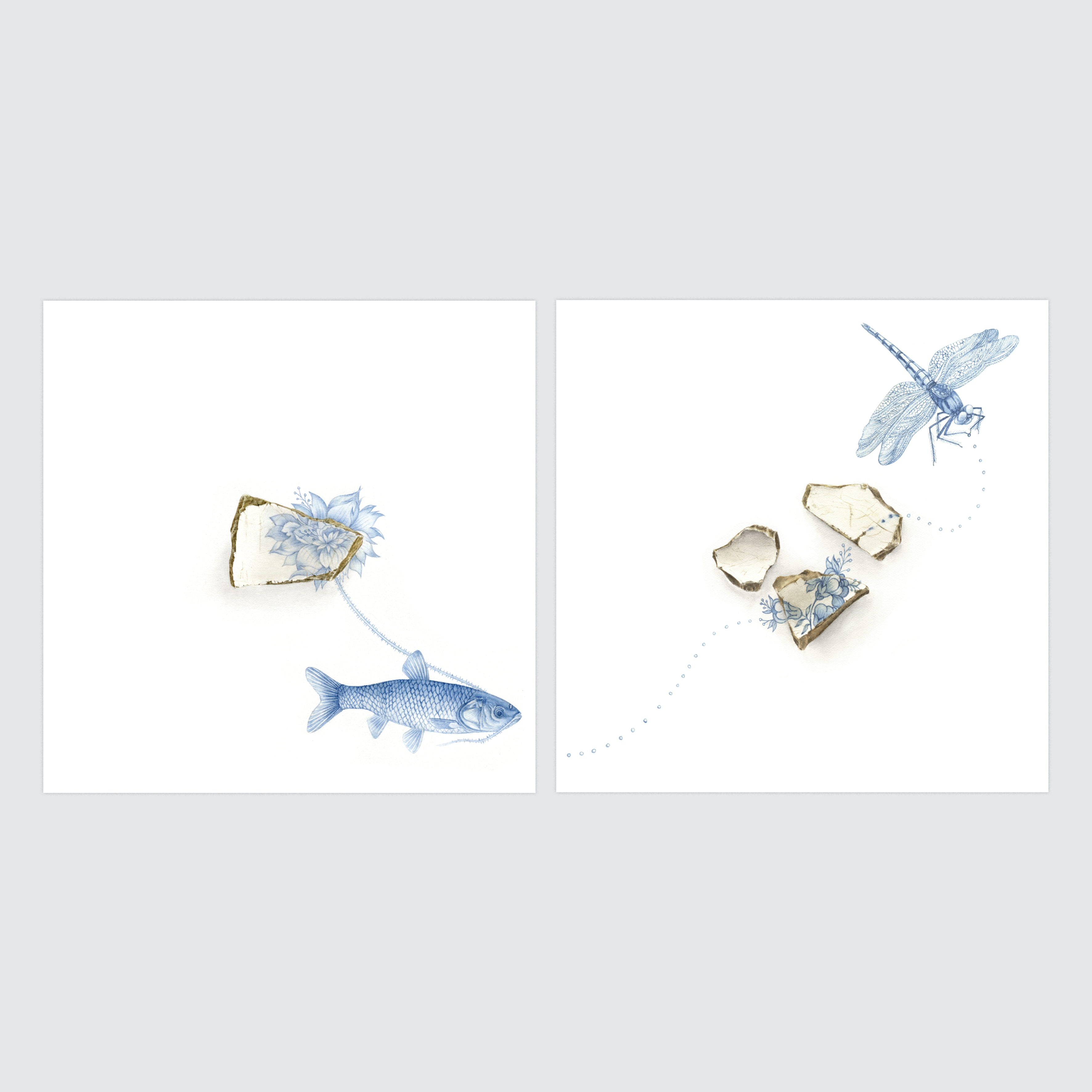 Blougrond Print: The pearl carriers diptyque 2