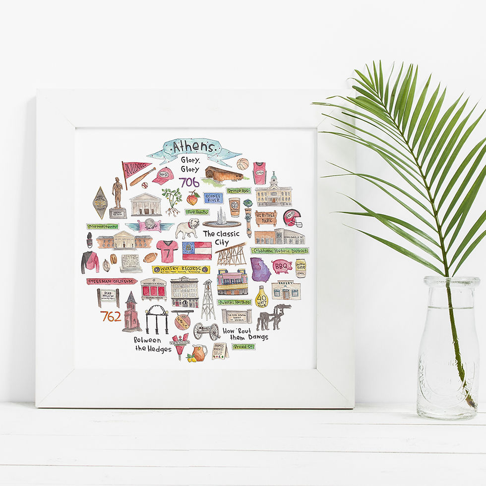 Thumbnail: Athens GA Icon Watercolor