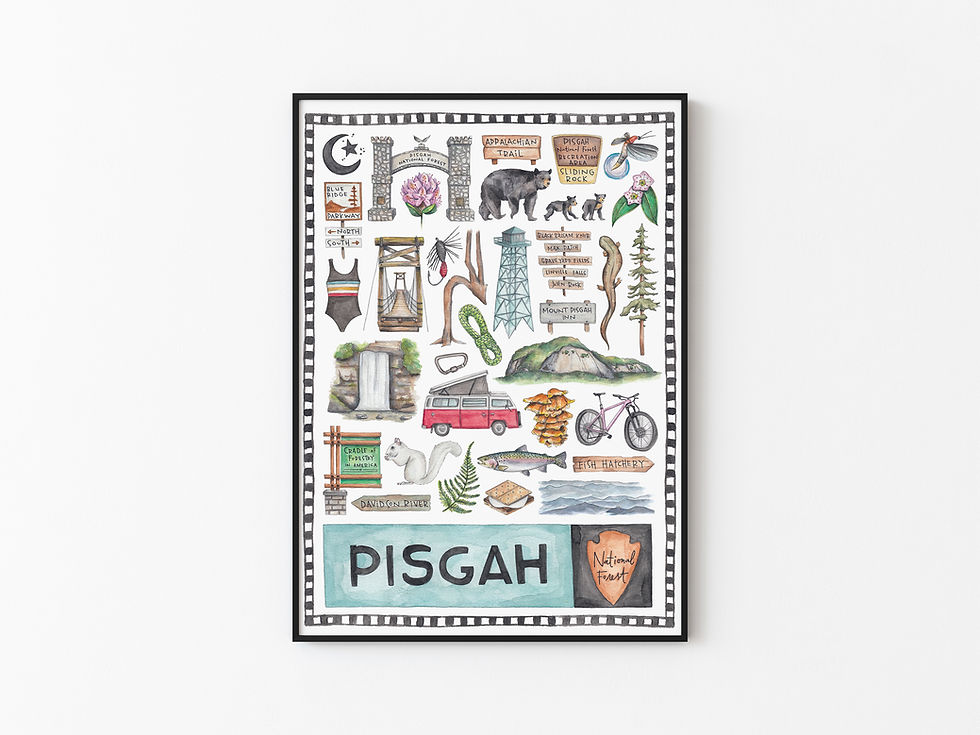 Thumbnail: Pisgah National Forest Icon Watercolor