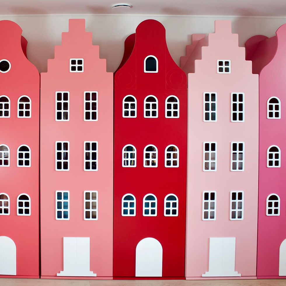 Miniatura: Alacena escalonada/alacena escalonada rosa pastel