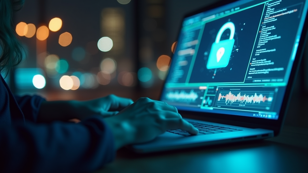 Close-up view of a cybersecurity alert on a computer screen