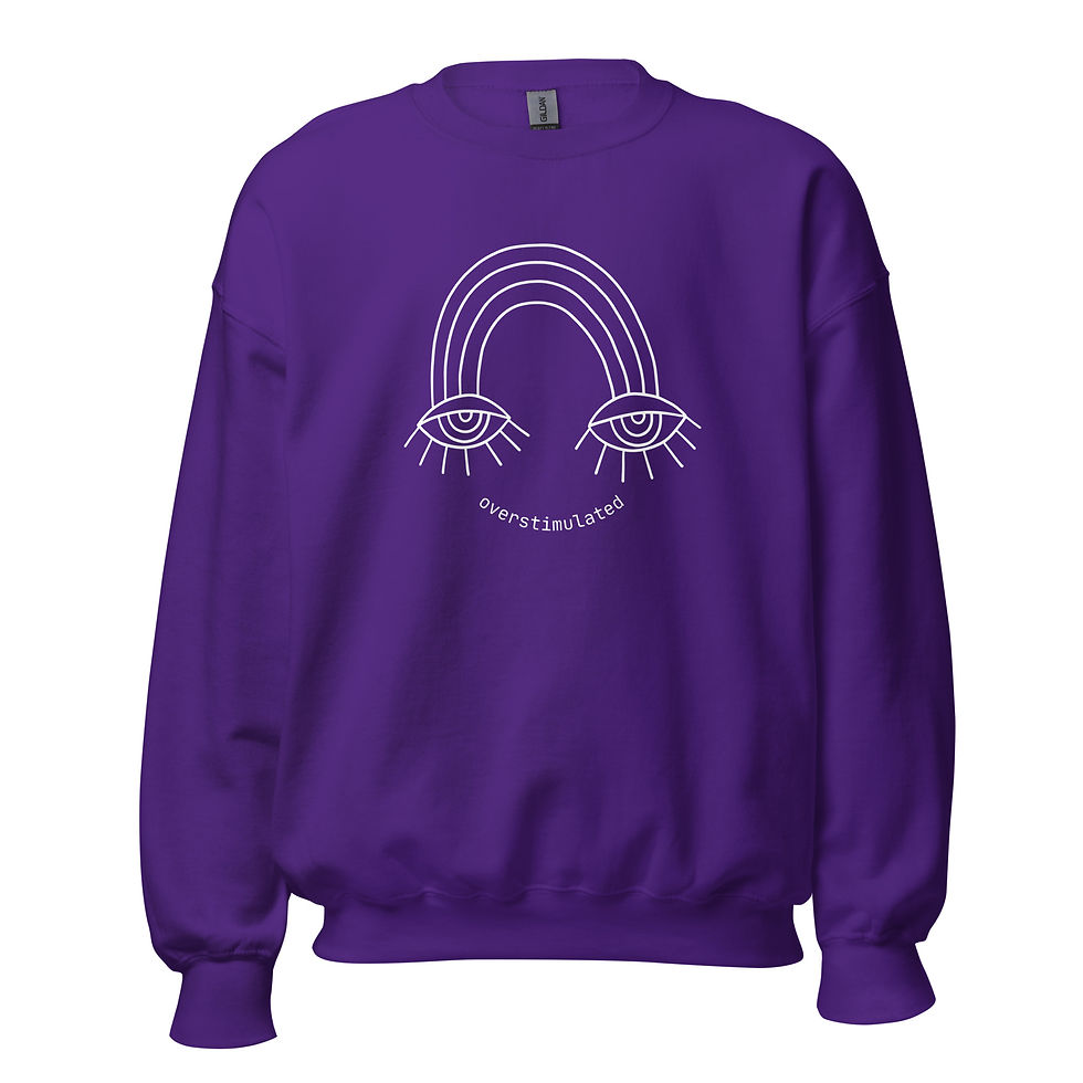 Thumbnail: overstimulated | unisex crewneck sweatshirt