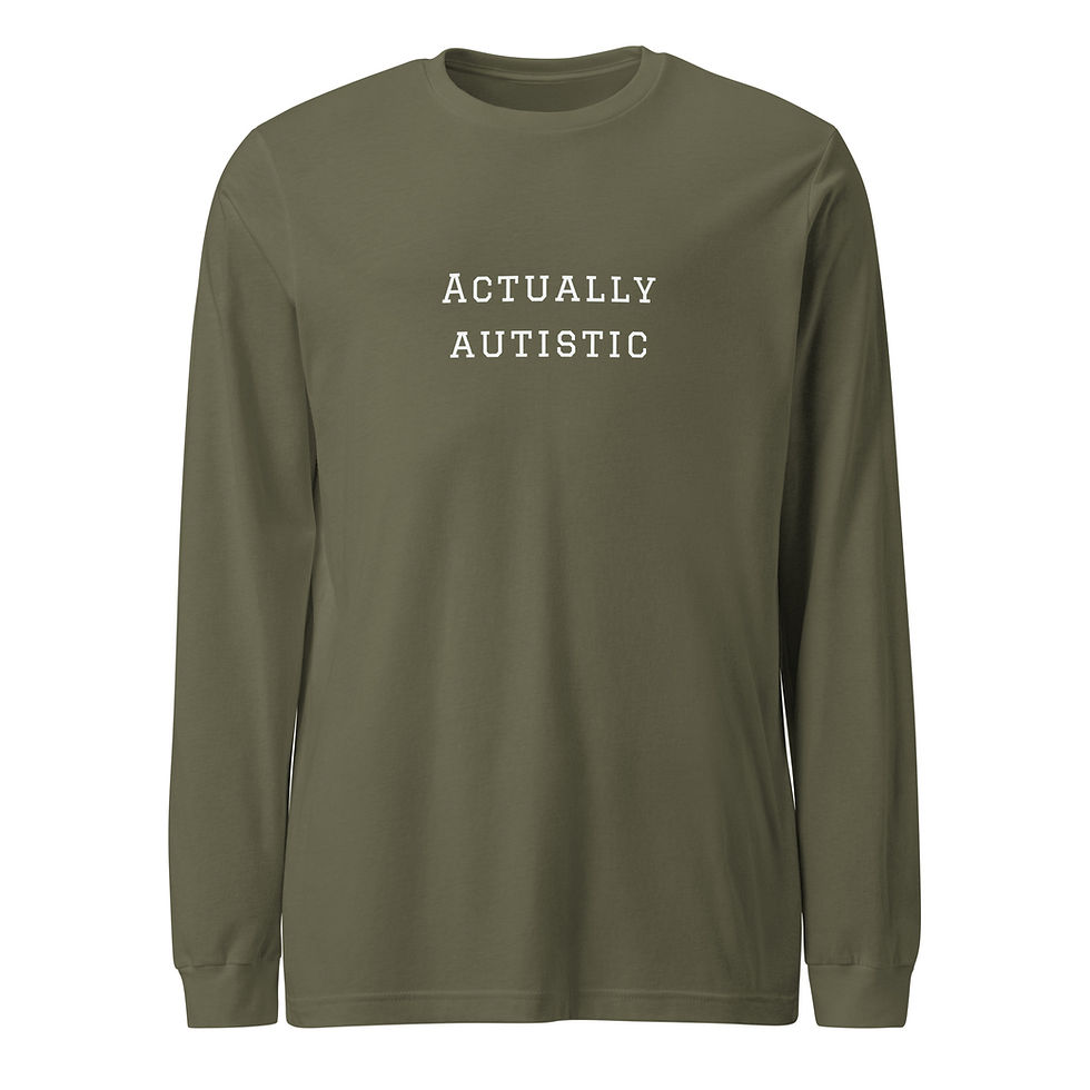 Thumbnail: actually autistic | unisex colorful long sleeve