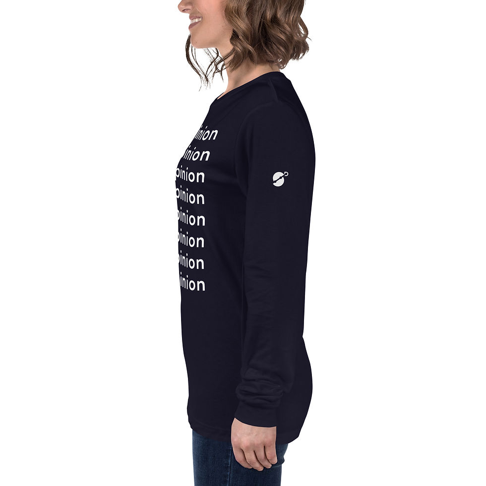 Thumbnail: data > opinion | unisex long sleeve tee