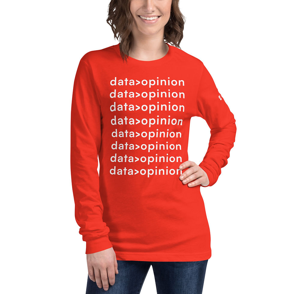 Thumbnail: data > opinion | unisex long sleeve tee