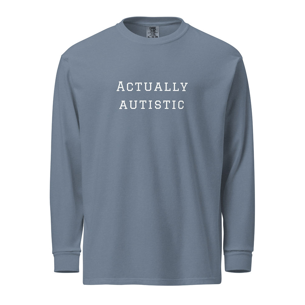 Thumbnail: actually autistic | comfort color long-sleeve shirt