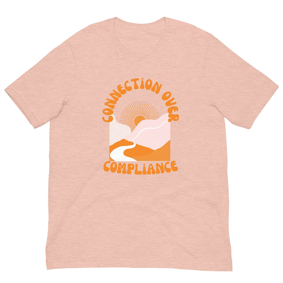 Thumbnail: connection over compliance | unisex tee