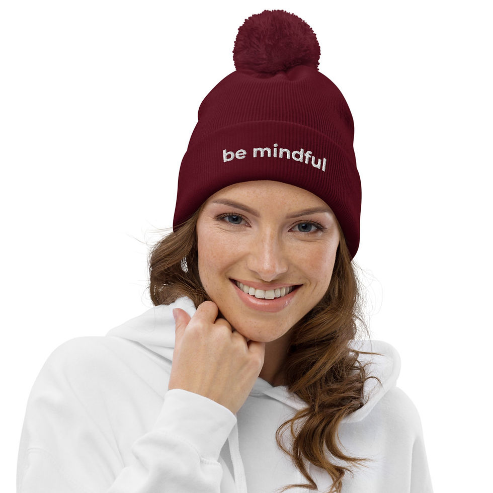 Thumbnail: be mindful | pom beanie
