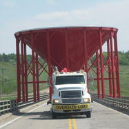 Grain Bin Hauling services in Saskatchewan, Canada.
