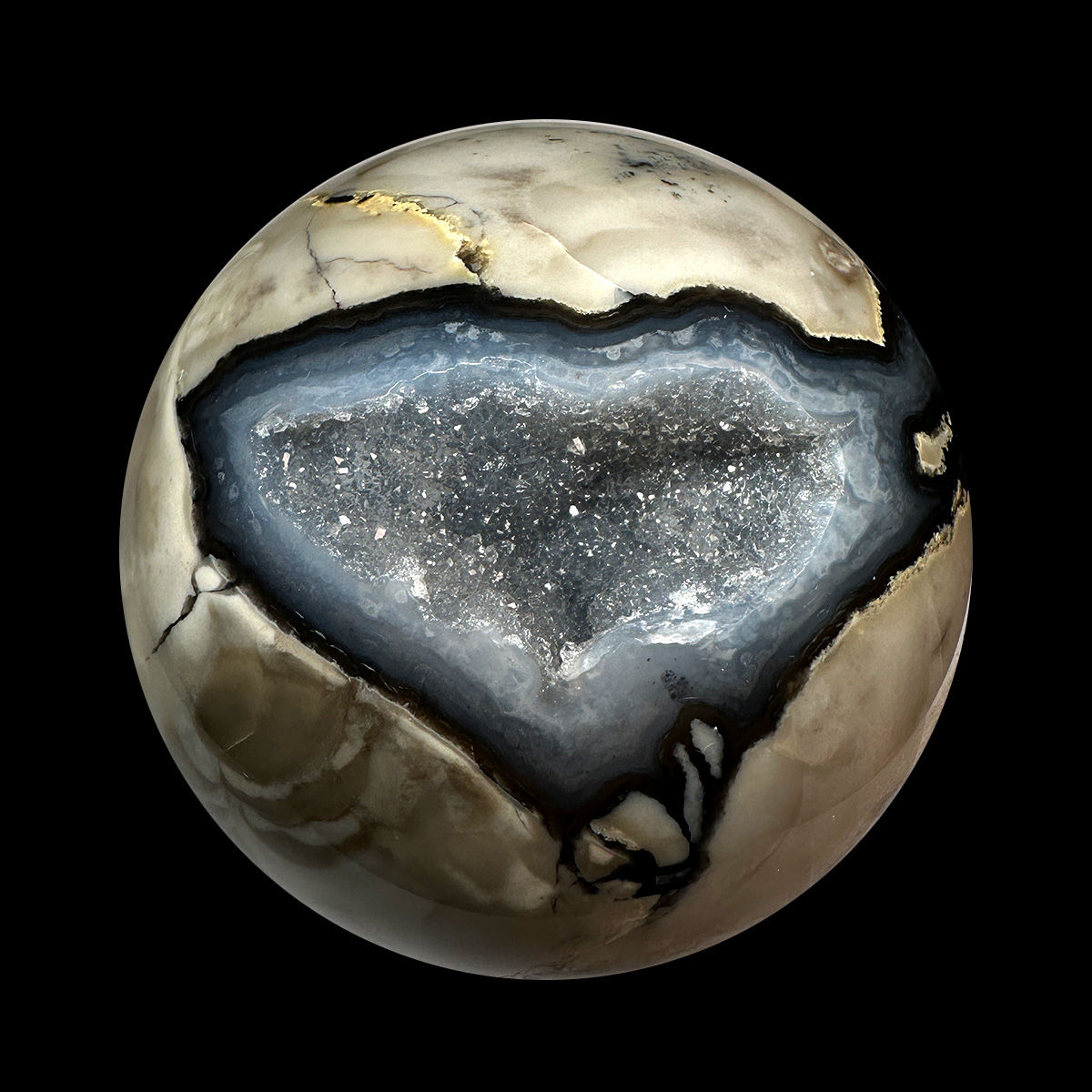 Enchanted Fluorescent Crystal Cave Sphere