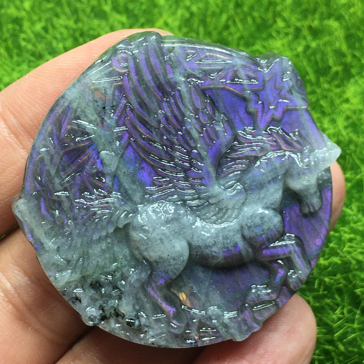 Enchanted Carved Unicorn in Labradorite