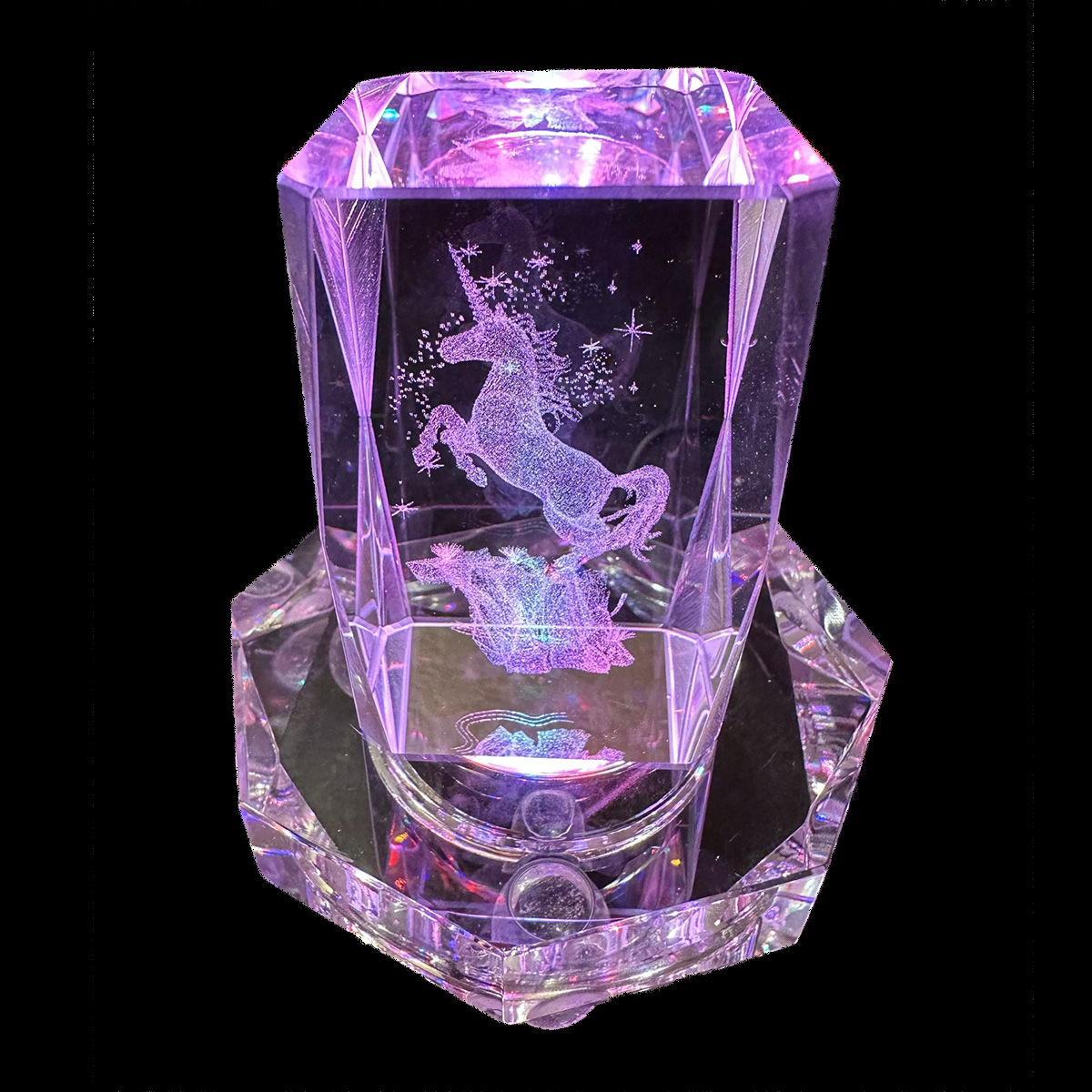 Enchanted 3-D Illuminated Laser Unicorn