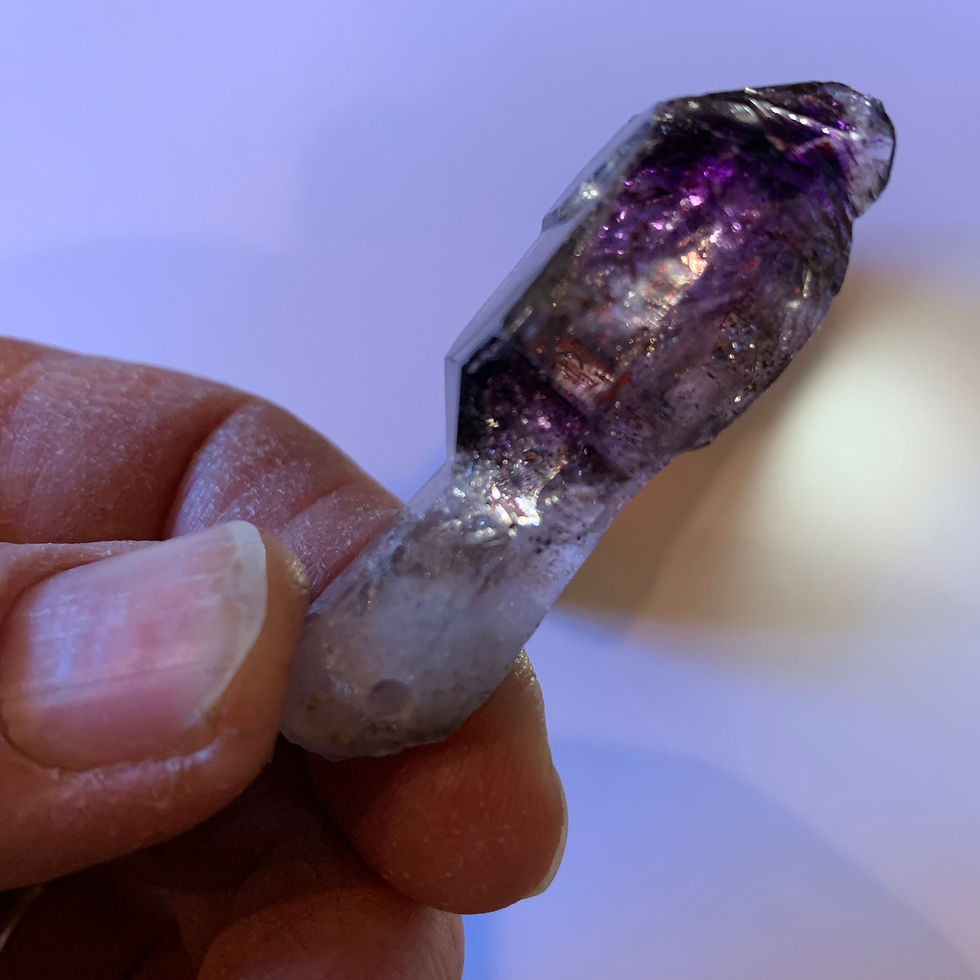 Thumbnail: Enchanted Amethyst Scepters with Lepidocrosite and Hematite