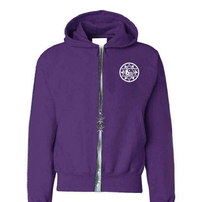 Thumbnail: Celestine Light Purple Zip-up Hoodie