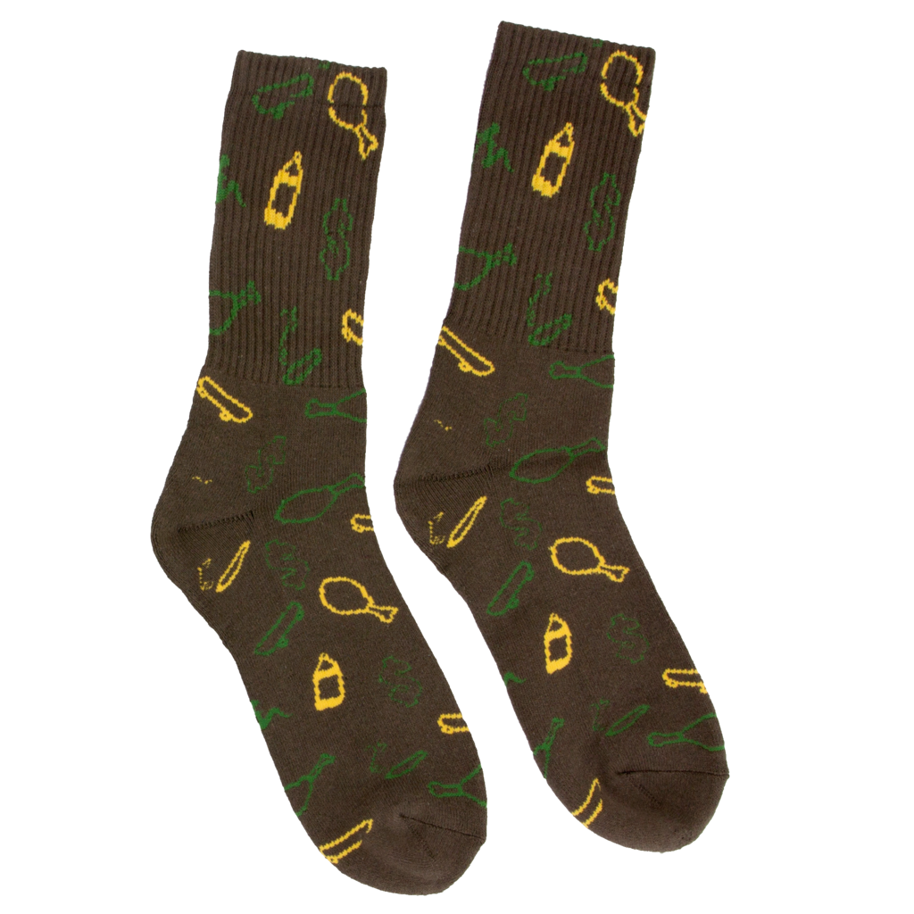 Shake Junt CASUAL FRIDAY BROWN SOCKS