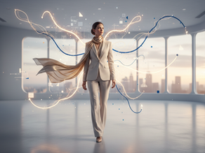 woman depicting wiring of the brain