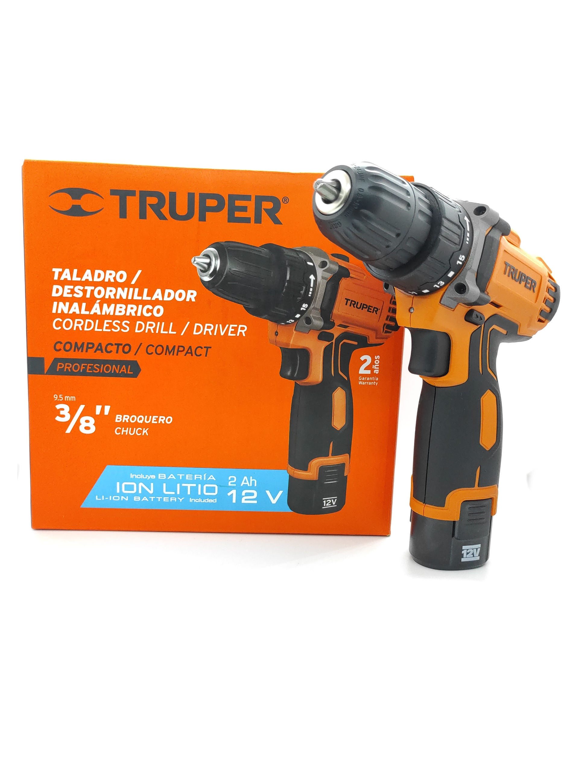 Taladro Inalambrico Portatil 3/8'' 12v-25w TRUPER TALI-12AC