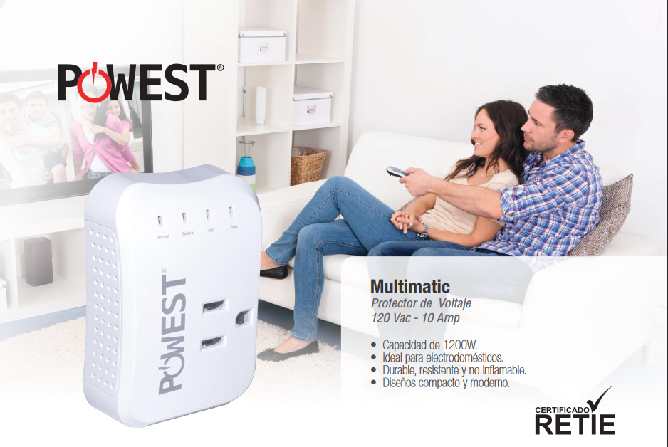 Miniatura: Protector De Voltaje Multiuso POWEST MULTIMATIC