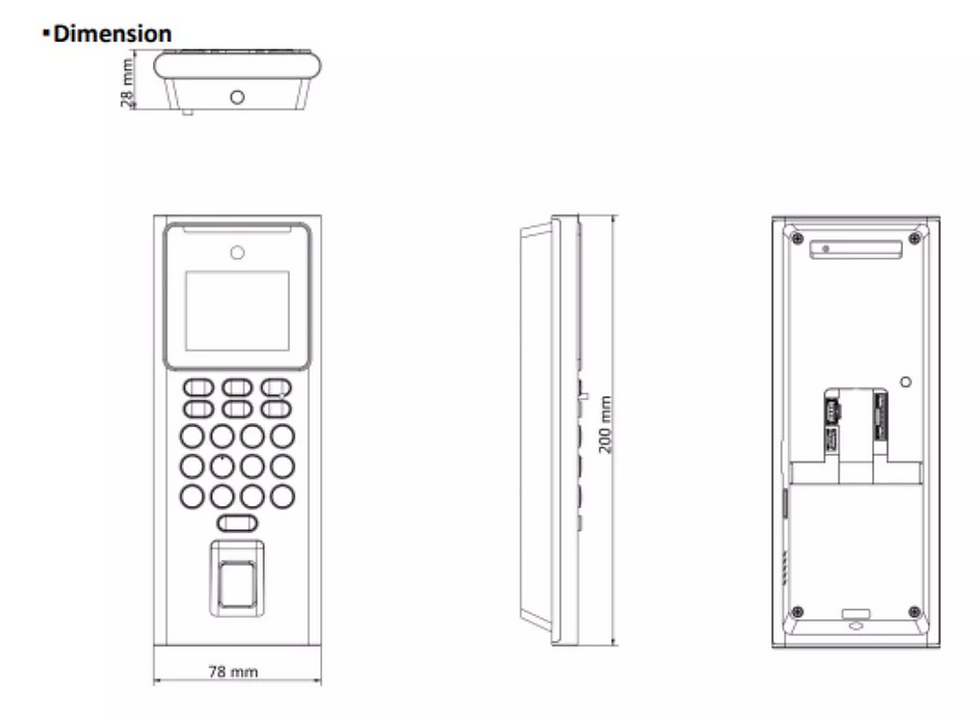 Miniatura: Biometrico HIKVISION K1T321MFWX Acceso Y Asistencia Reconocimiento Facial MINMOE