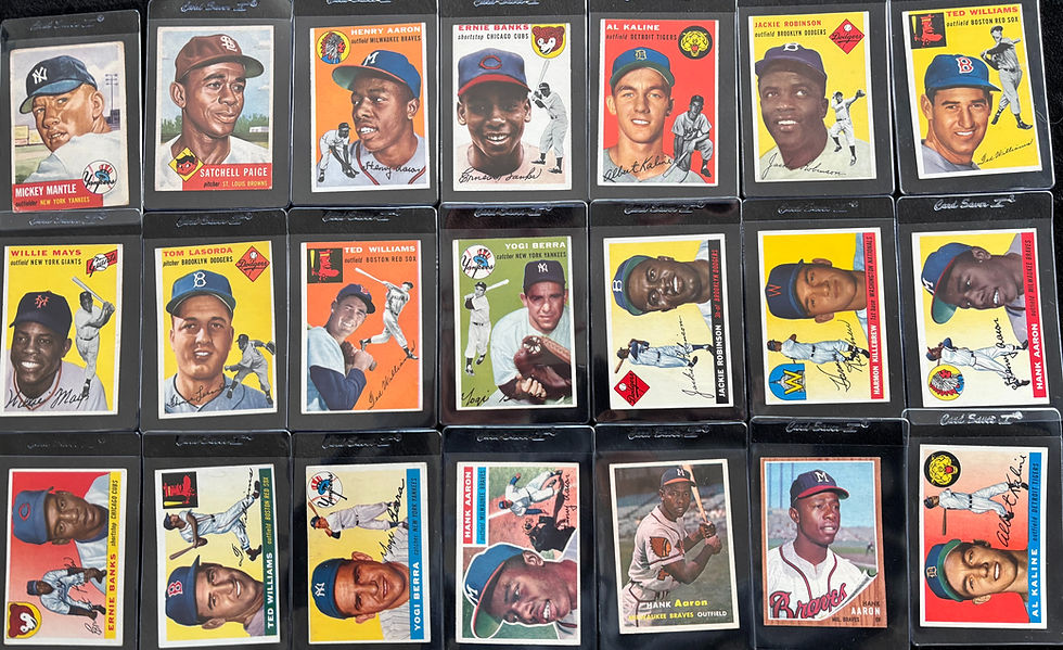 Storage Locker Gold: '86 Fleer Bball Set, '54 Aaron RC, Jackie Robinsons, & 13 SP Jeters RCs Found