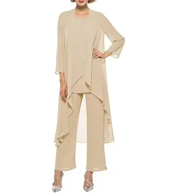 Thumbnail: Womens 3-Pieces Set Mother of Bride Dress Party Dress Pant Suits Bussiness