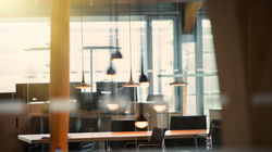 office with lights
