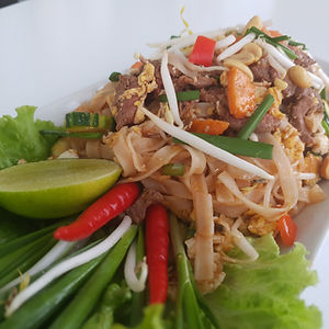 N°86 Nouille sauté aux bœufs (Pad Thaï Nua)