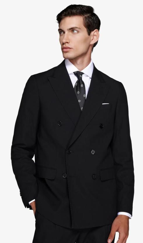 Thumbnail: Black double-breasted blazer
