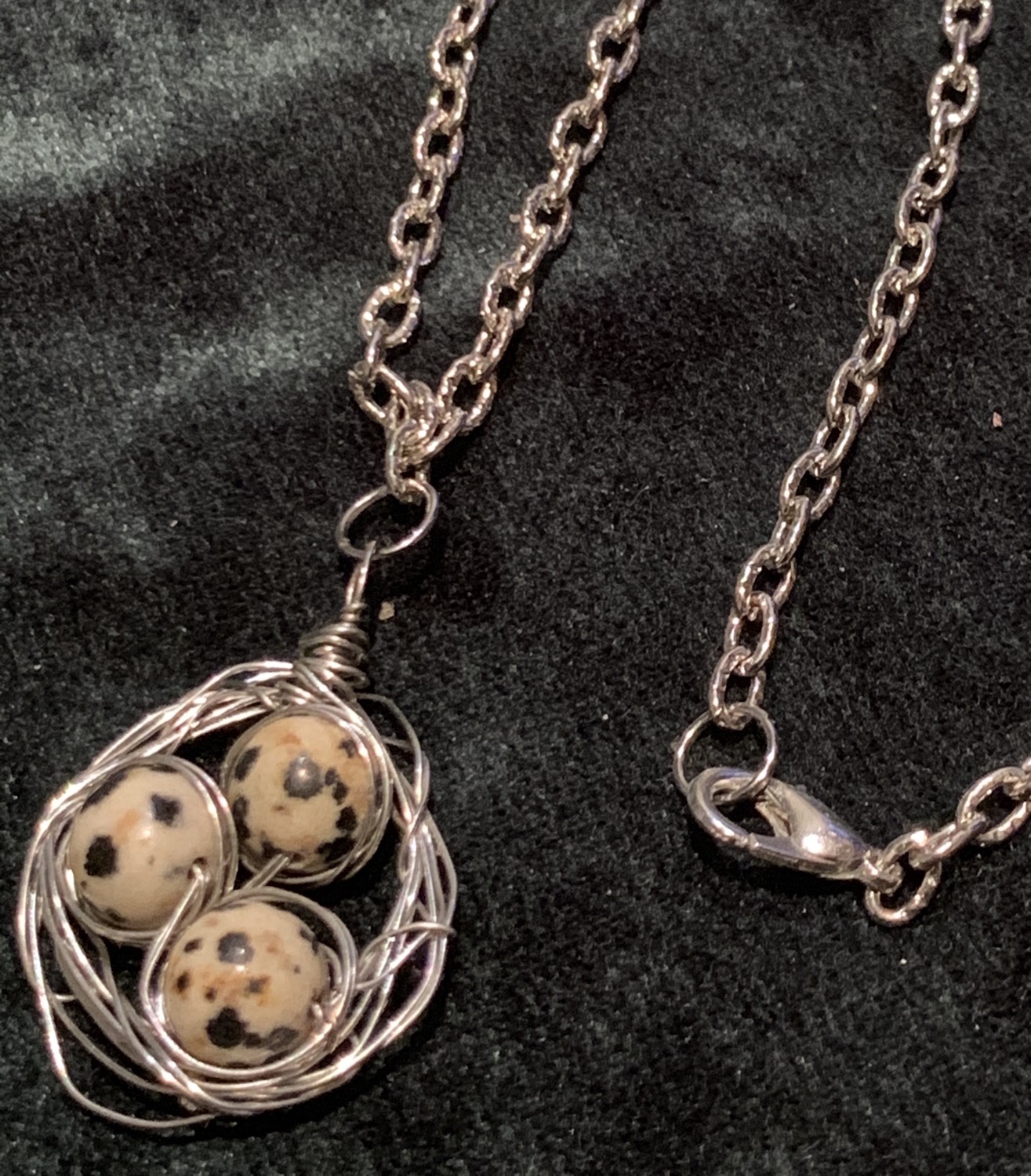 Speckled wire wrapped eggs