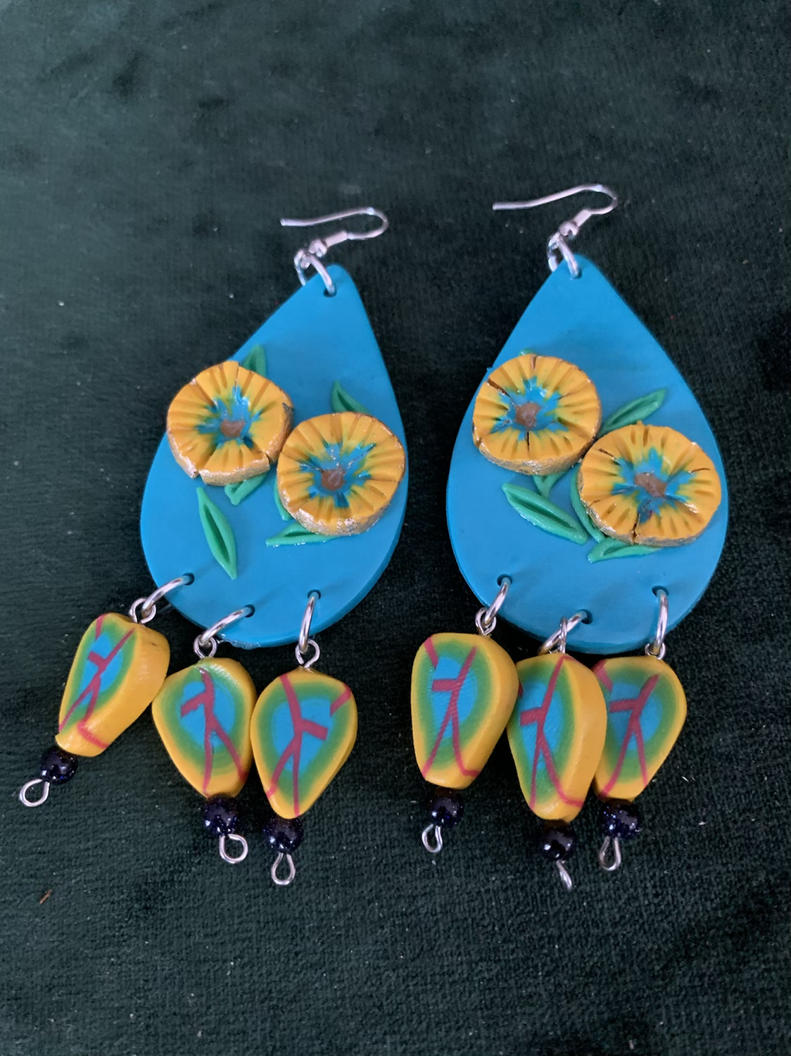 Morning Glory Polymer Clay Earrings