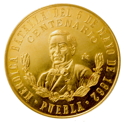 medalla 5 de mayo conmemorativa