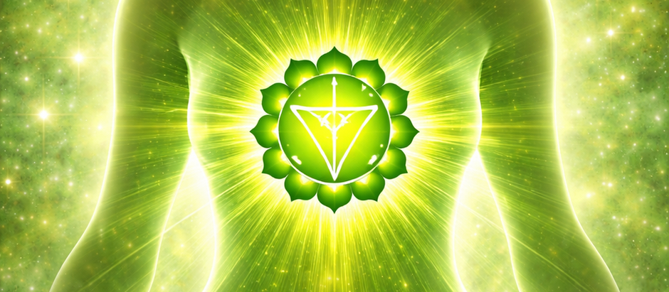 illustration d'un chakras du coeur en vert