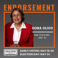 Dora Olivo Endorsement for Dexter McCoy