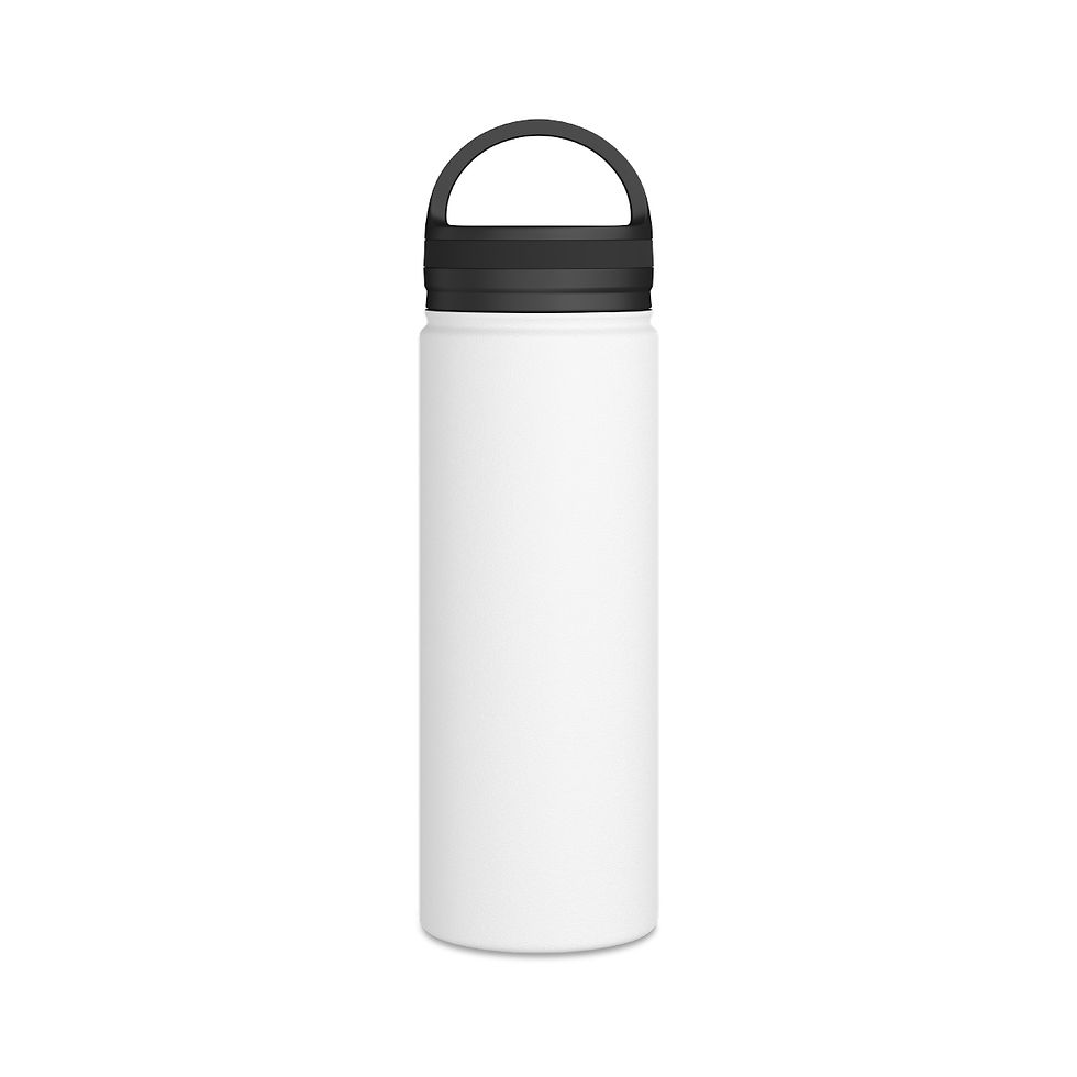 Thumbnail: Logo Stainless Steel Water Bottle, Handle Lid